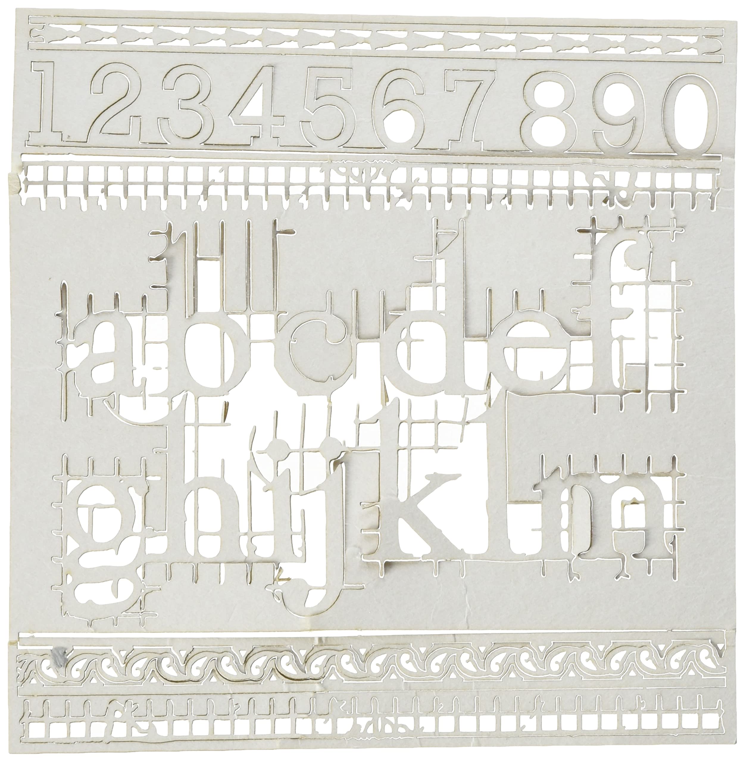 STAMPERIA INTERNATIONAL, KFT Stamperia-Decorative Chips-Alphabet and Numbers, Various, 14 x 14 cm