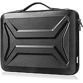 DOMISO 15.6-16 Inch Laptop Hard Case, Waterproof Shockproof Hard Shell Laptop Sleeve Protective Carrying Case with Retractable Handle for Macbook Pro/Lenovo IdeaPad Legion/HP ENVY/Dell XPS,Black