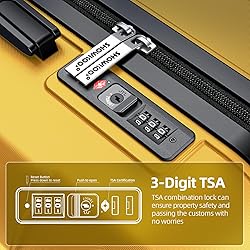 SHOWKOO Luggage Sets Expandable PC+ABS Durable