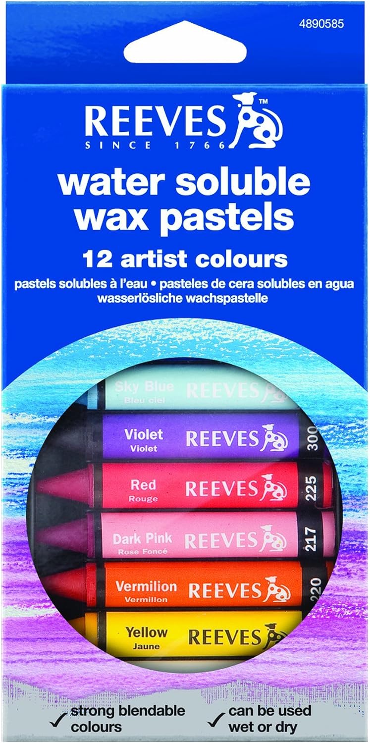Reeves Water Soluble Wax Pastels Set (Pack of 12) Amazon.co.uk Office