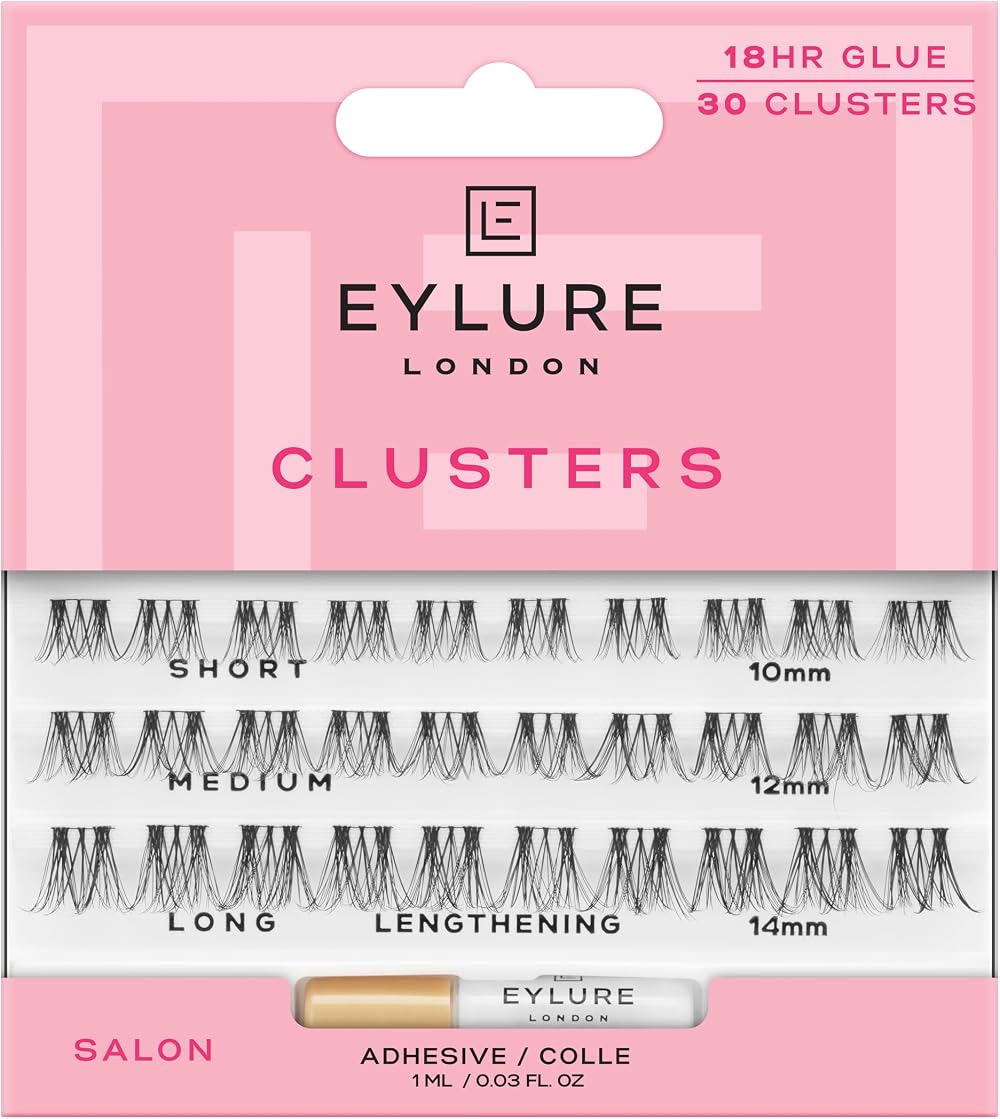 Eylure Cluster Lengthening Lash Clusters 10mm 12mm 14mm Latex Free Glue