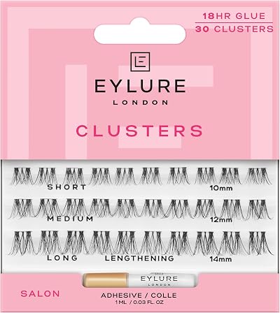 Eylure Cluster Lengthening Lash Clusters 10mm 12mm 14mm Latex Free Glue