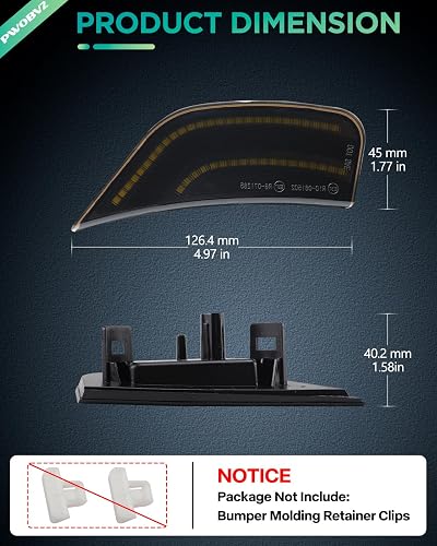 AZ LED Smoke Side Marker Lights For 2021+ Cadillac Escalade, Chevy Suburban/Tahoe, GMC Yukon (Pair)