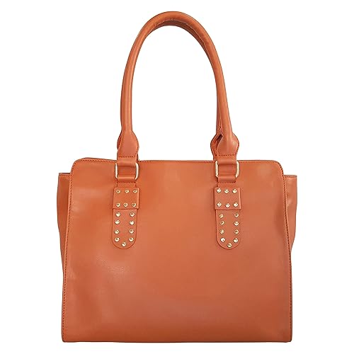 Toteteca Bag Works Toteteca SimplyStudded Shoulder Bag Womens (Tan)