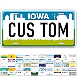 Custom Iowa License Plate, Personalized License