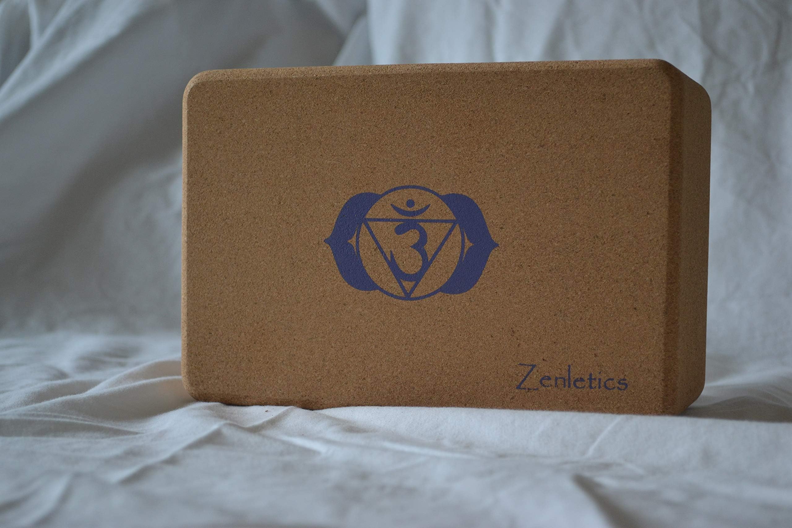 ZENLETICS Cork Yoga Block - Eco-Friendly, 4" x 6" x 9", Durable, Perfect for Mindful Exercise