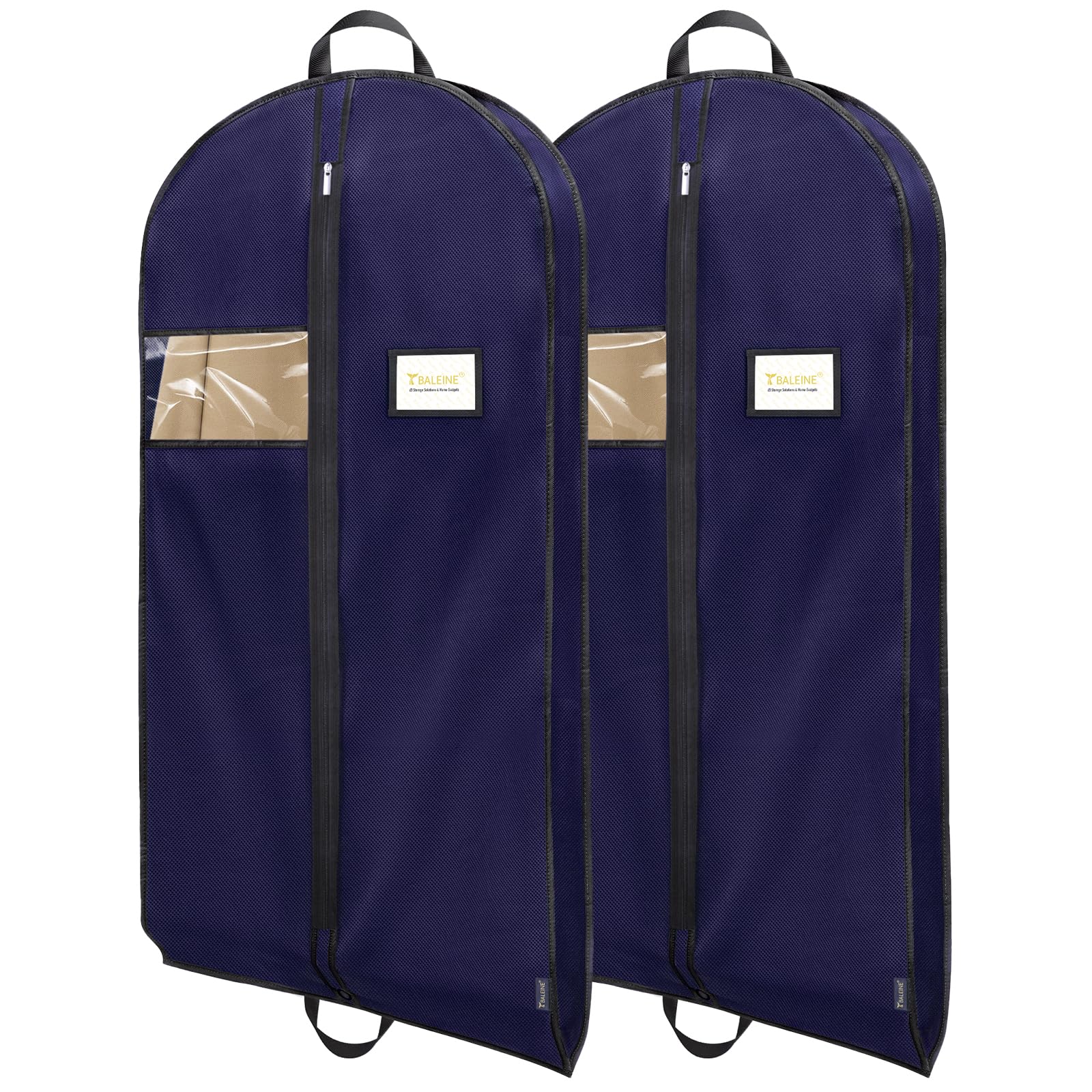 Photo 1 of BALEINE 2PK Heavy Duty Garment Bag with Shoe Storage Travel Bag for Dresses, Suit, Coats Travel Essential (54", Blue)