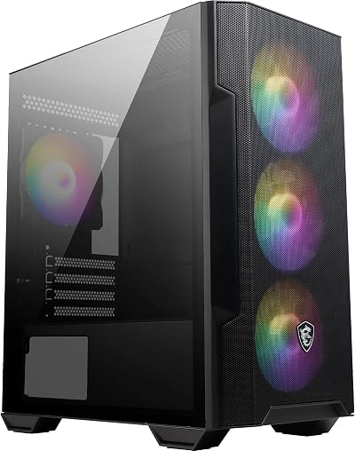 MSI MAG FORGE M100R Micro-ATX Mini-ITX Case Black ARGB Front 3x120mm