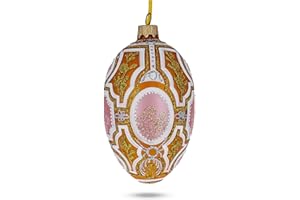 BESTPYSANKY 1914 Catherine The Great Royal Glass Egg Ornament 4 Inches