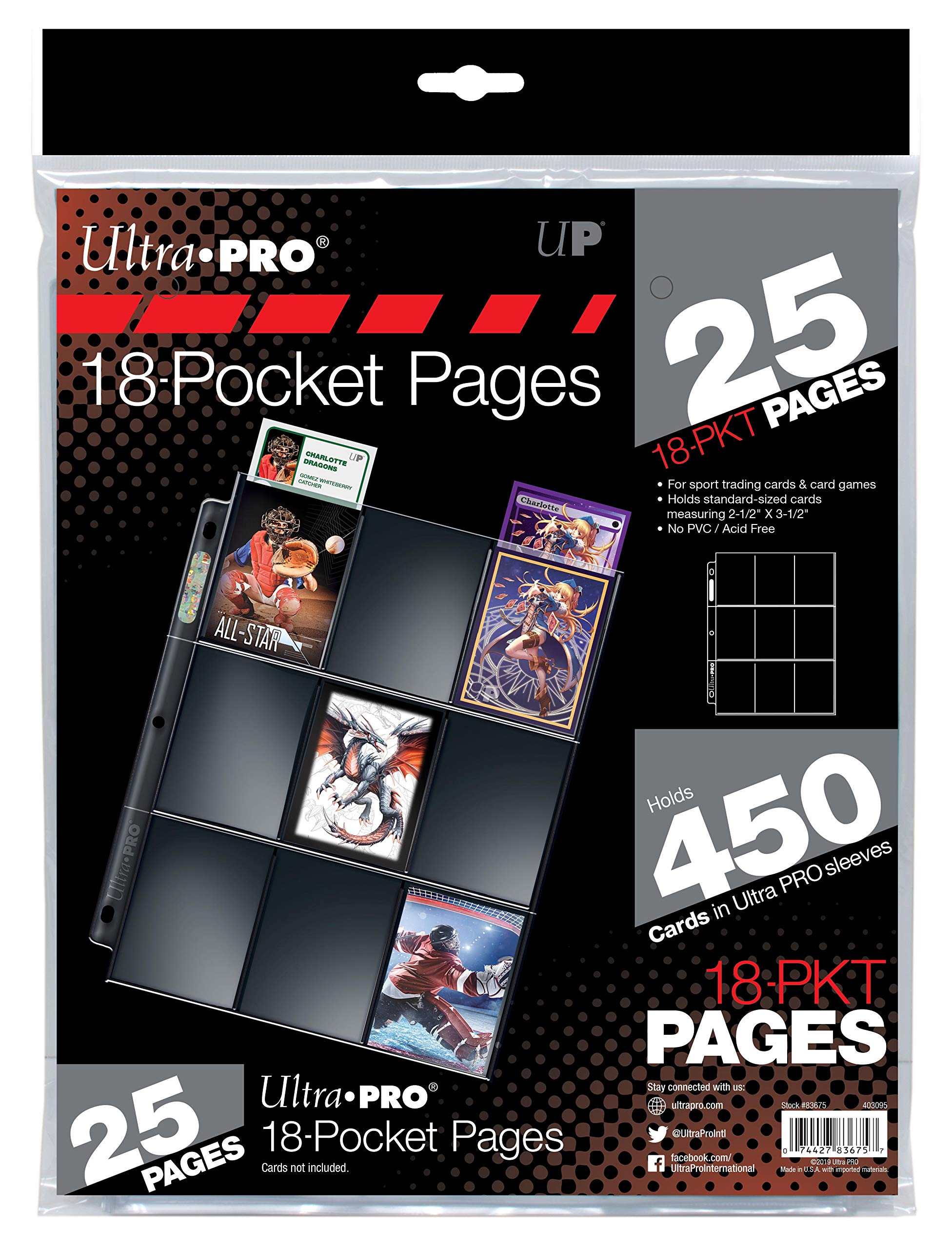 Photo 1 of Ultra PRO Silver Series 18-Pocket Pages (25 ct.)