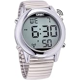 Cirbic Large, Clear English Voice Digital Talking Watch for the Blind, Visually impaired or Elderly.