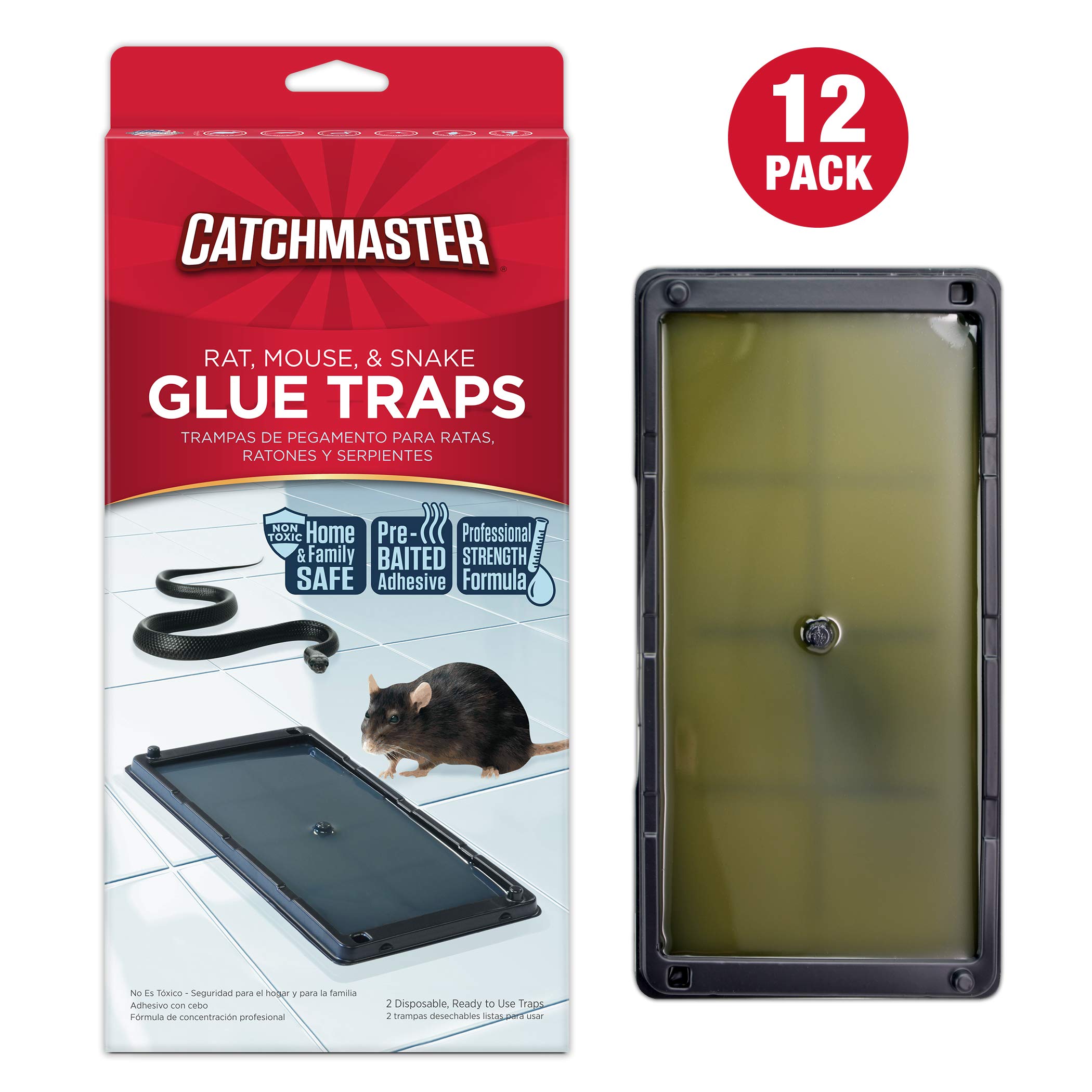 Rat Glue Traps Large Heavy Duty Baited Rat Mouse Snake Glue Traps 12