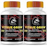 Vitruz Grow for Men Capsules, Official Vitruz Grow Supplement Pills - Maximum Strength Performance Premium Support, All Natural VitruzGrow Capsulas Overall Health and Wellness Reviews (2 Pack)