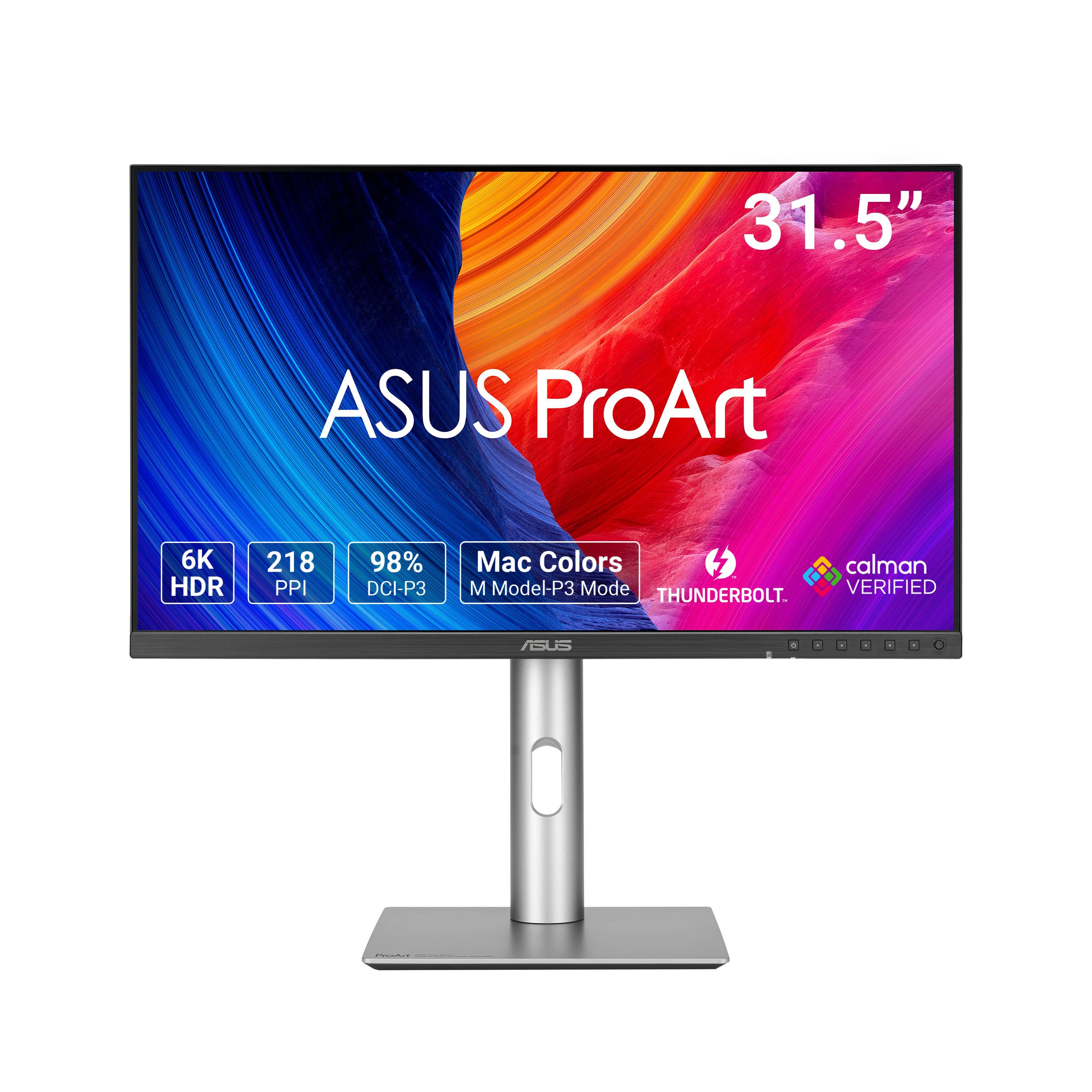 ASUS ProArt Display 32” 6K Professional Monitor (PA32QCV) - IPS, 6K (6016 x 3384), 98% DCI-P3, LuxPixel™, ΔE < 2, Calman Verified, Thunderbolt 4, DisplayHDR600, DisplayWidget, 3 yr Warranty