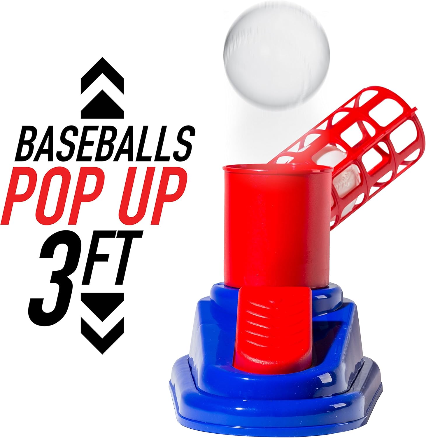 Franklin Sports MLB Baseball Pop A Pitch - Includes 25 Inch Collapsible Plastic Bat and 3 Plastic Baseballs: Toys & Games