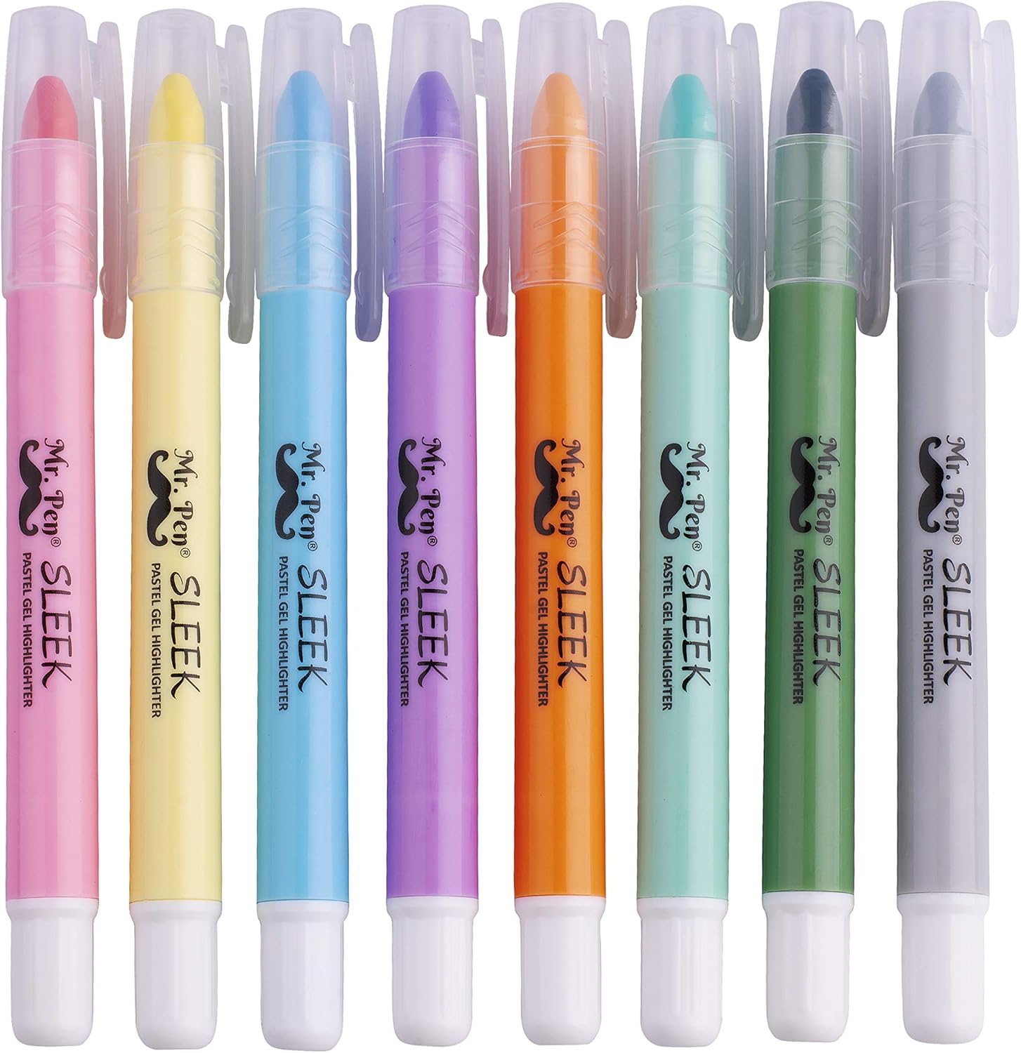 Mr. Pen- Bible Highlighters, Pastel Gel Highlighters, 8 Pack, Assorted Colors, Bible Highlighters No Bleed, Pastel Highlighter, Gel Highlighters, Pastel Highlighter Set, Dry Highlighter, Bible Markers : Office Products