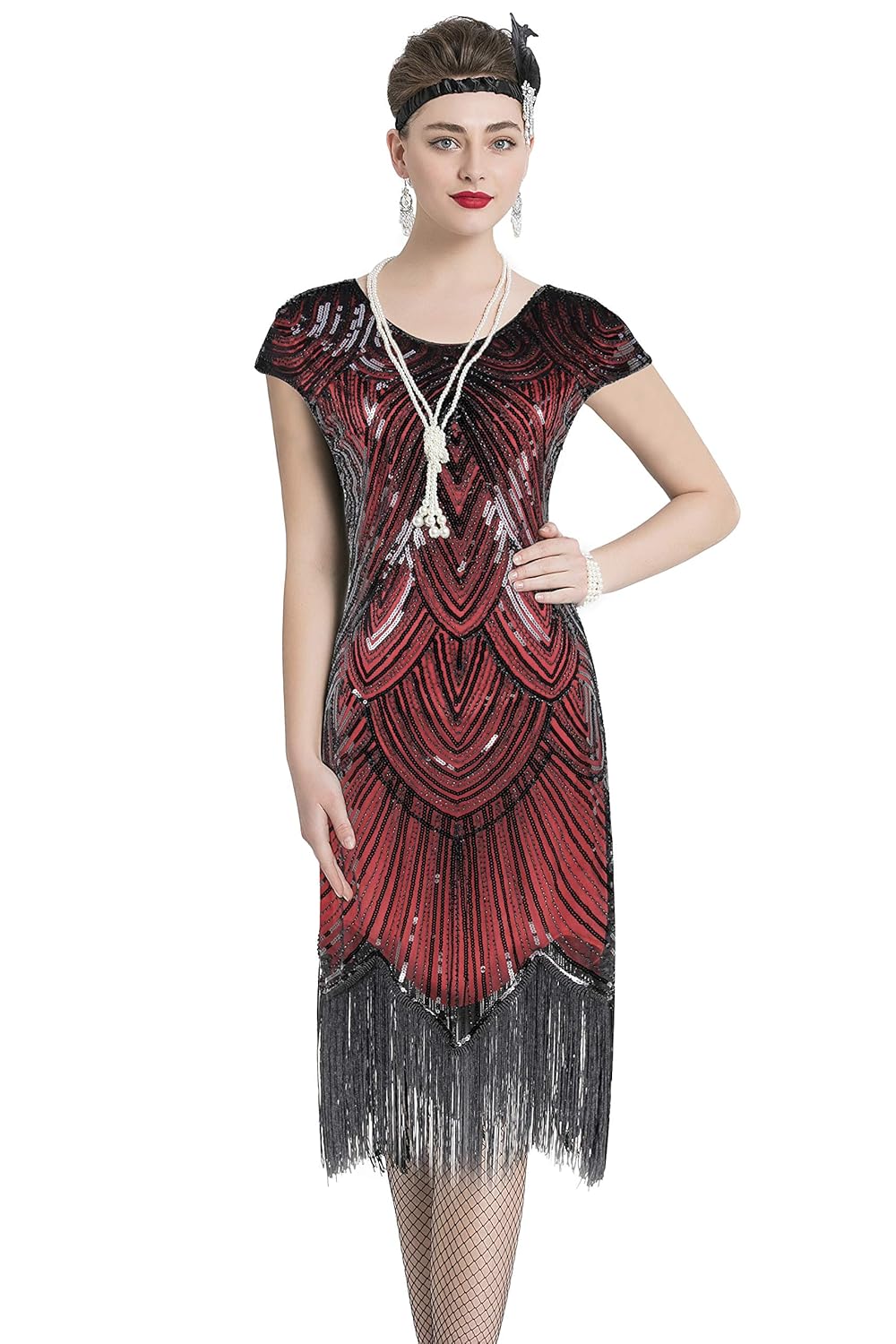 vintage inspired sequin dress