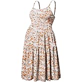 GINKANA Women's Sleeveless Maternity Dress Adjustable Strappy Summer Casual Swing Dress for Daily Wearing Or Baby Shower