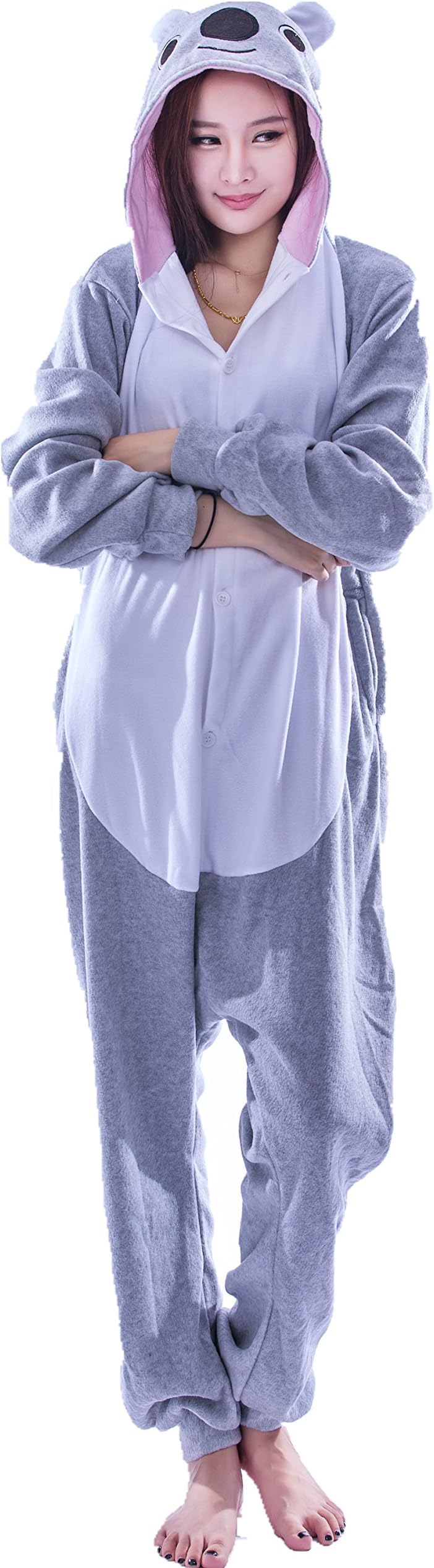 Koala Bear Kigurumi Adult One Piece Polar Fleece Halloween Costume S