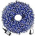 XTF2015 105ft 300 LED Christmas String Lights, End to End Plug 8 Modes Christmas Lights UL Certified Outdoor Indoor Fairy Light Christmas Tree, Patio, Garden, Party, Wedding, Holiday (Blue)