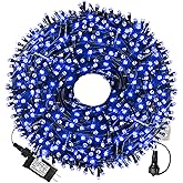 XTF2015 105ft 300 LED Christmas String Lights, End-to-End Plug 8 Modes Christmas Lights - UL Certified - Outdoor Indoor Fairy