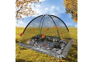 ANDGOAL Pond Cover Dome: Protective Netting Tent for Outdoor Fish Koi Ponds Garden Leaves Vegetable Plant Care Use 5X7FT