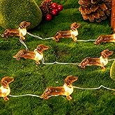 Haosonw Dachshund Dog String Lights, 10Ft 30 LEDs USB & Battery Operated Pets Theme Fairy Lights with Remote Timer Dachshund Gifts for Bedroom Wedding Birthday Party Christmas Tree Decor