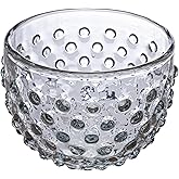 Creative Co-Op Round Glass Hobnail Bowl, Clear