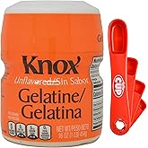 Knox Unflavored Gelatine, 16 oz (Pack of 1) with By The Cup Swivel Measuring Spoons