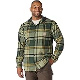 Carhartt Mens Rugged Flex Relaxed Fit Flannel Fleece Lined Hooded Shirt Jac