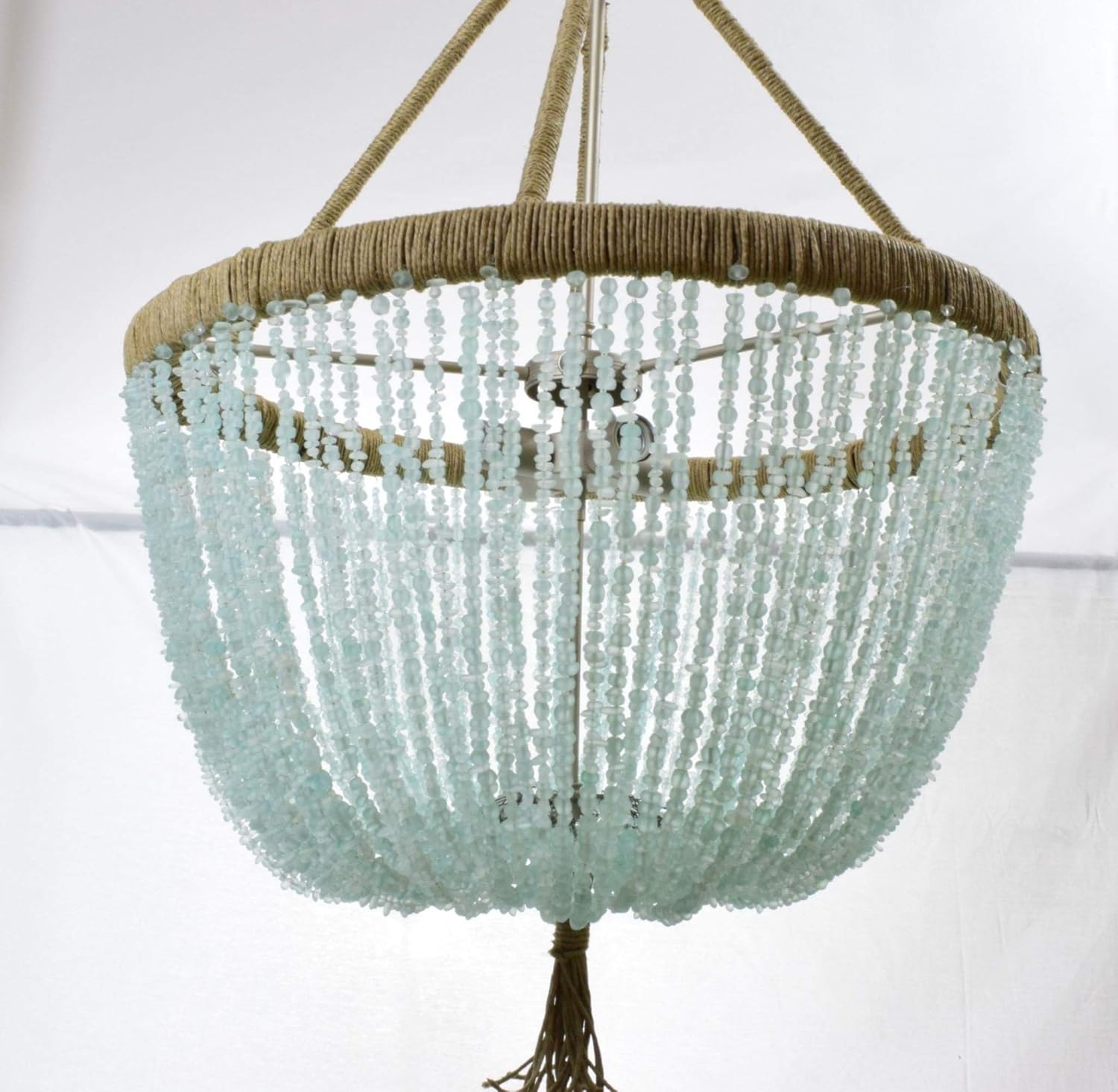 Francois Sea Glass Open Chandelier Handmade