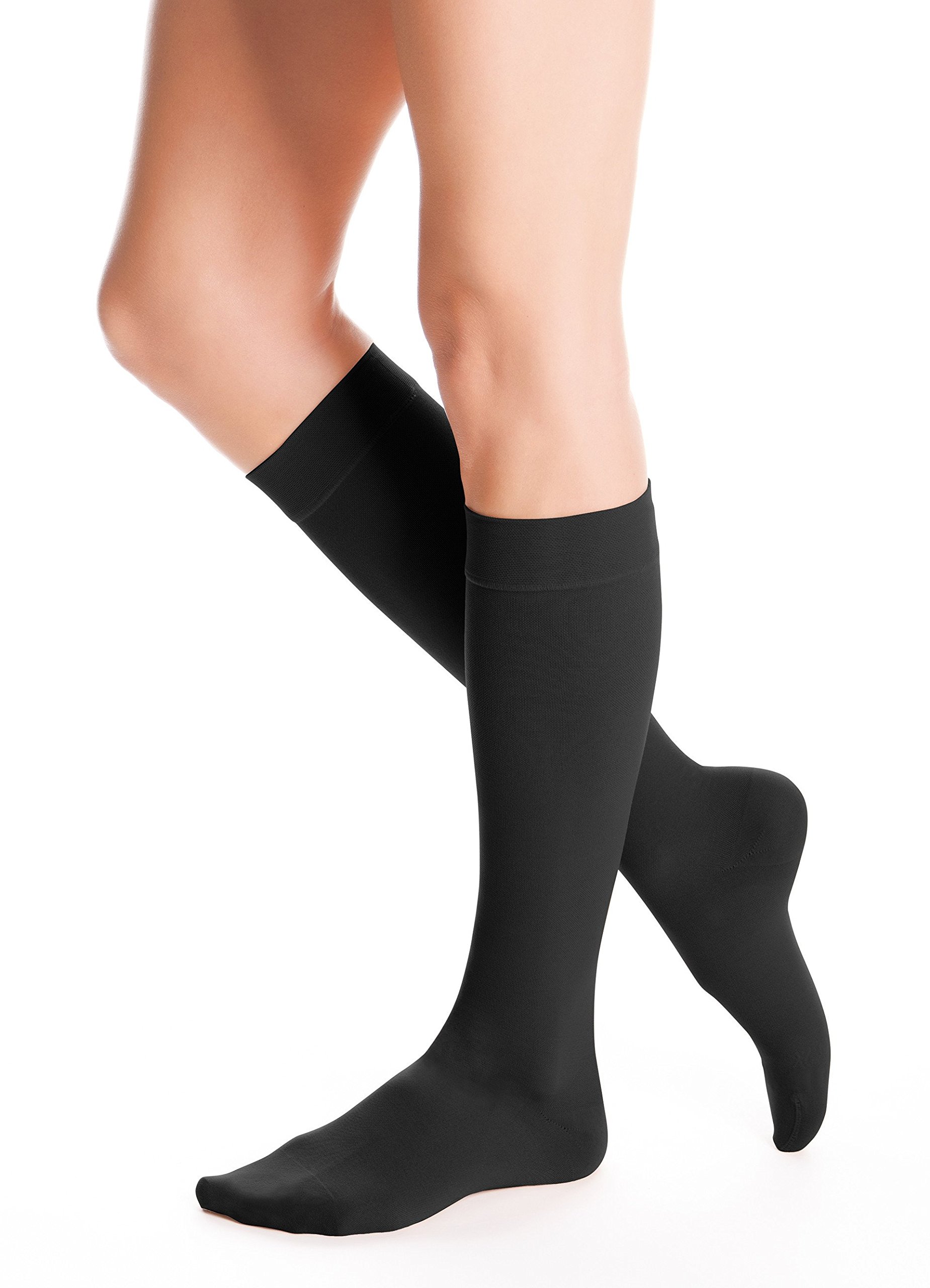 Duomed Advantage Compression Stockings - 15-20 MmHg, Calf High, Closed Toe, Opaque - View #3