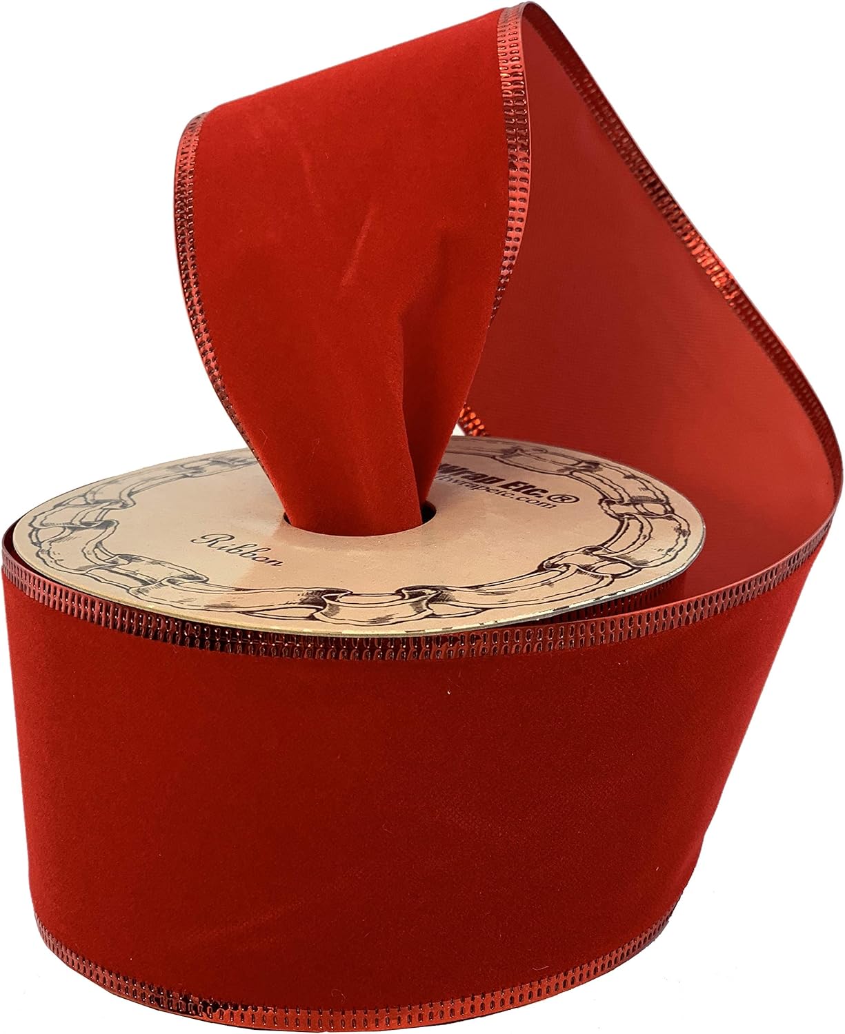 Bows & Ribbons - Red Velvet Wired Edge Ribbon - 2 1/2