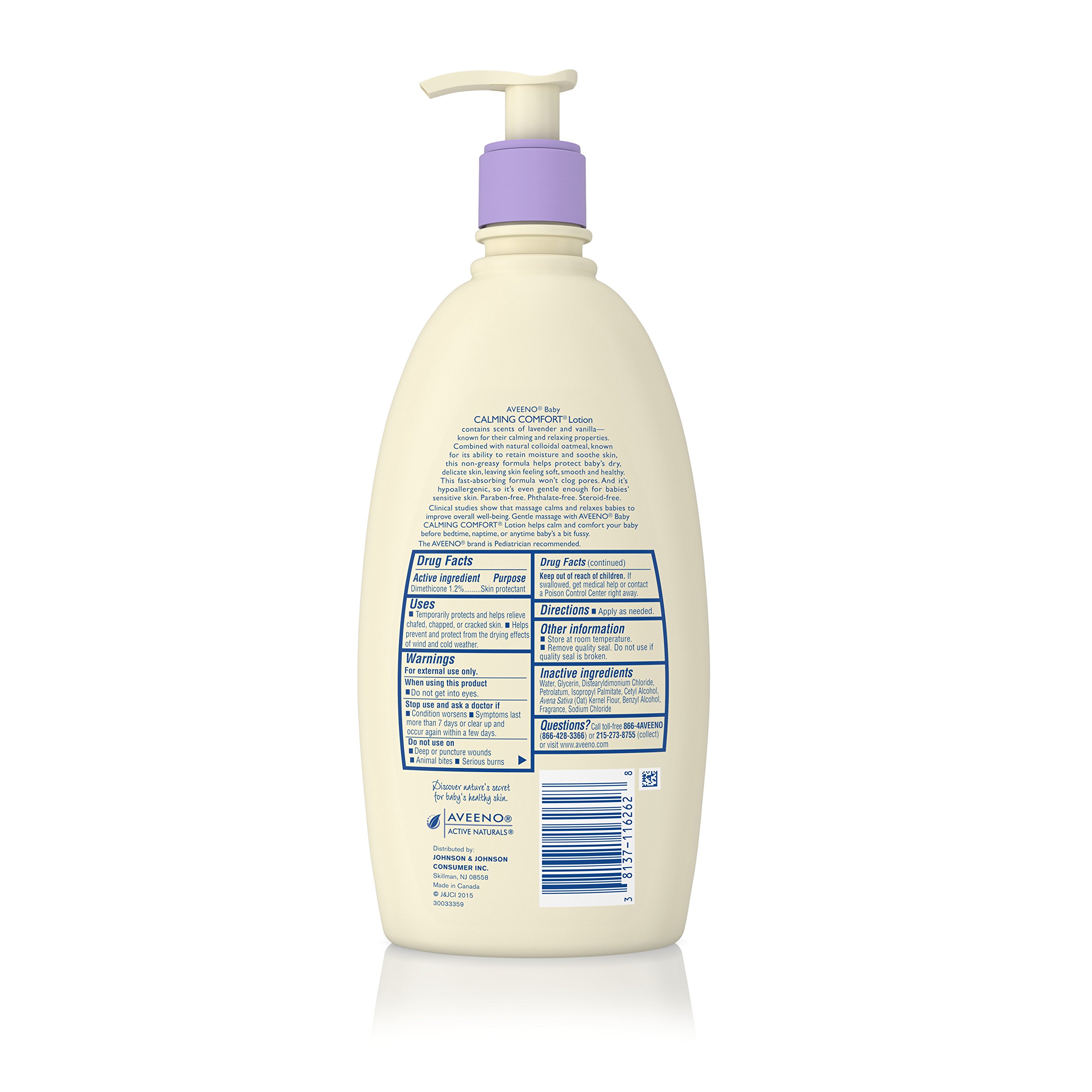 Aveeno Baby Calming Comfort Moisturizing Lotion, Lavender Vanilla, 18 Oz. 381371162628 eBay