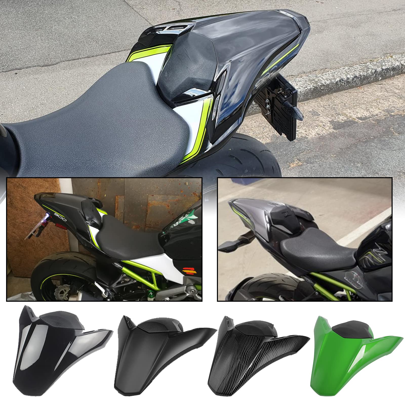 Coprisedile Posteriore Per Kawasaki Z900 2017-2024 - Cowl Nero In ABS Per Monoposto - Foto 7