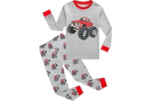Little Hand Toddler Boys Pajamas Monster Truck 100% Cotton Kids Dinosaur 2 Piece Truck Pjs Sleepwear Clothes Sets 2-7 Years
