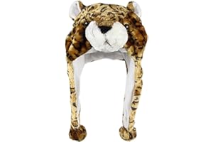 Bioterti Plush Fun Animal Hats One Size Cap Polyester with Fleece Lining