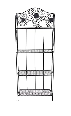 Deco 79 45083 Black Baker's Rack for Kitchen or Dining Storage