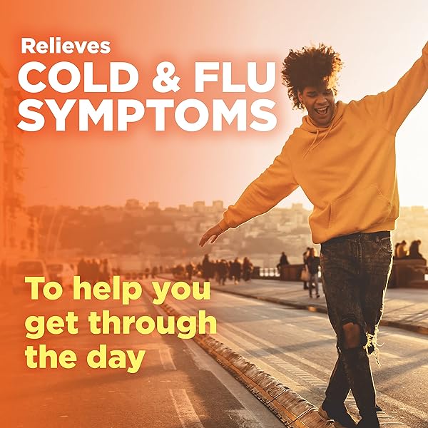 AMAZON BASIC CARE DAYTIME COLD & FLU LIQUID, ORANGE, 12 FL OZ