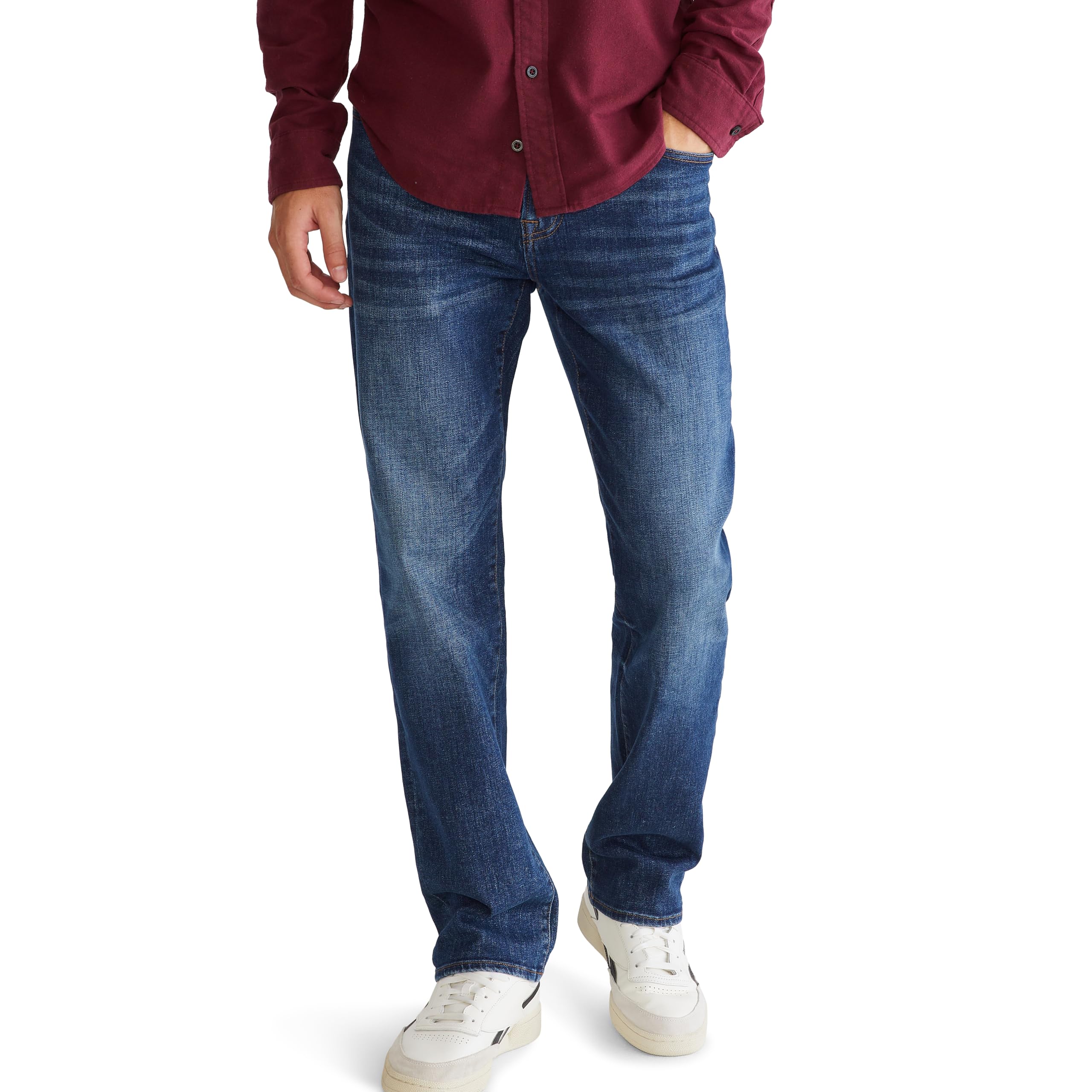 AEROPOSTALE Men’s Straight Jean, Dark Wash