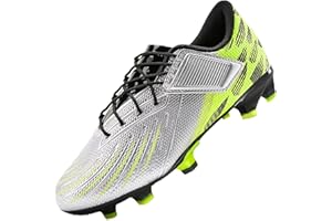 PATPAT Kids Soccer Cleats – Outdoor Firm Ground and Turf Football Training Shoes for Little Big Boys and Girls
