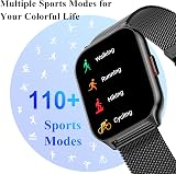 Popglory 2.01" Smart Watch for Women Men, Call, BP HR Sleep, 100+ Sports, view 4