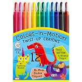 Colors-in-Motion Twist-Up Crayons - 12 Count Color Set