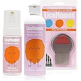 Lice Mamas Ultimate Lice Treatment Kit – Lice Removal Oil, Enzyme Mousse & Terminator Comb | Safe for Kids & Adults | Non-Toxic, Professional-Grade Lice Solution