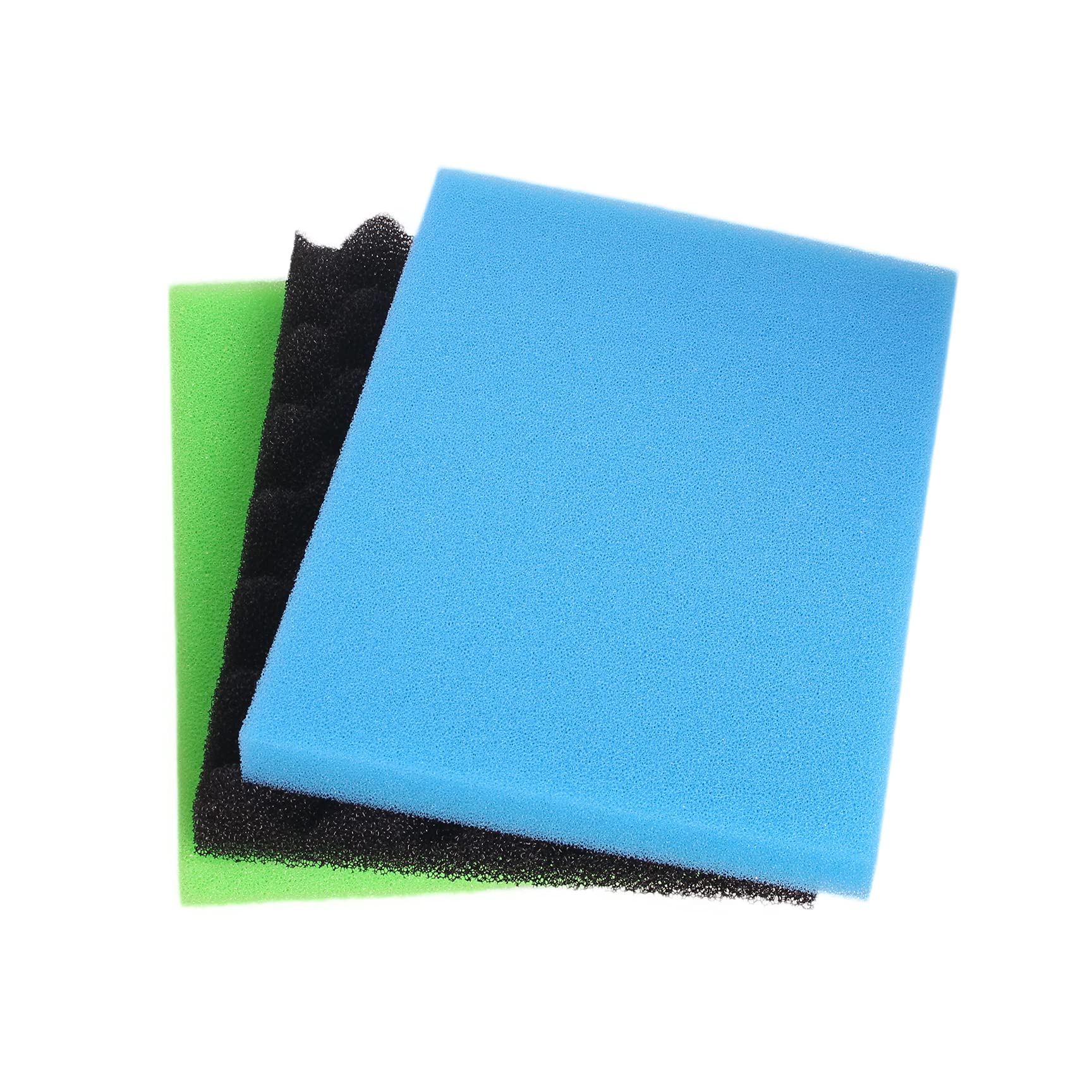 INGVIEE Filter Foam Sponge Set Replacement compatible with Blagdon Mini-Pond 4500L and 6000L Models (1x Black Coarse, 1x Green Medium, 1x Blue Fine)