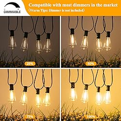 Brightever 50FT Outdoor String Lights