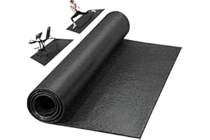 Fitvids Treadmill Mat 1/4" Thick Non-Slip Gym Mats Floor Protection Pad Compatible for Treadmills,Elliptical,Exercise Bikes,Stationary Cycles and Accessories