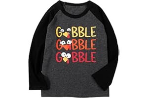 FRYAID Toddler Thanksgiving Shirt Baby Girls Boys Coolest Cutest Turkey in Town Tshirt Fall Raglan Long Sleeve Baseball Tee Tops