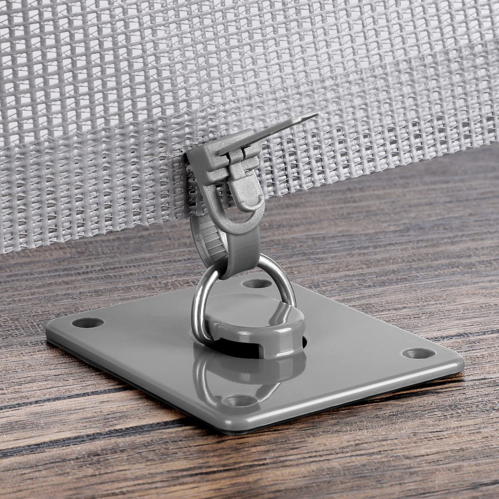 Photo 1 of Mesh Baby Gate Floor Adhesive Hooks (2 Pack) No Drilling Retractable Baby Gates Ground Anchor Hooks Prevent Babies and Pets from Going Under Retractable Dog Gate Ideal for Securing to Floors, Stairs