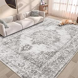 Area Rug 5x7 Vintage Rugs: Washable Indoor